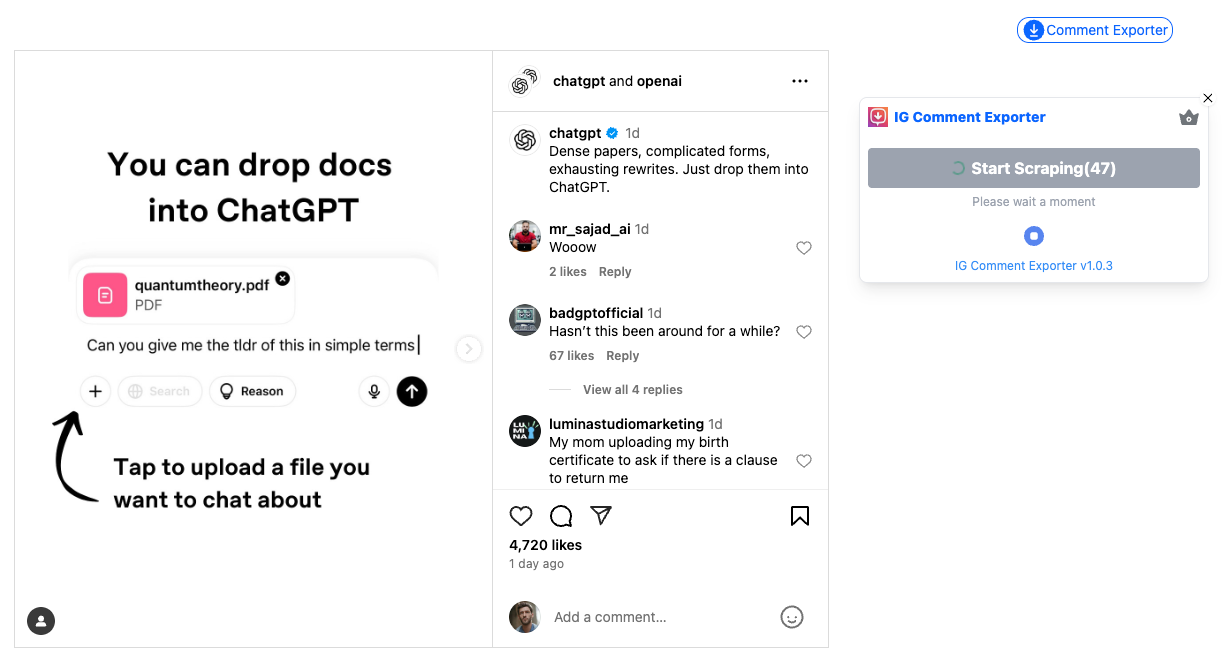 IG Comments Extractor